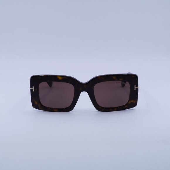 Tom Ford Brigitta FT1188 52E Sunglasses Havana Rectangle Frame, Brown Lenses main image 6